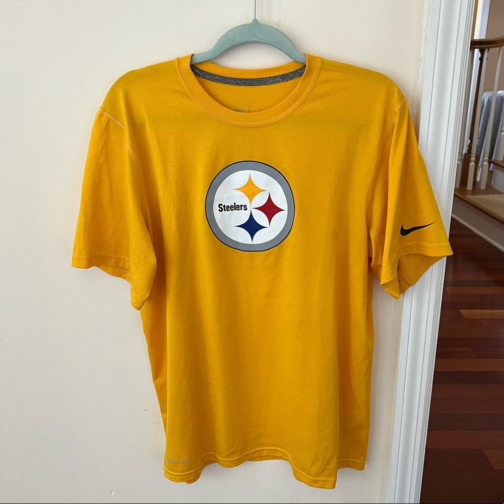Gold Pittsburgh Steelers Nike Dri-Fit Short Sleeve Tee - NFL On Field Apparel